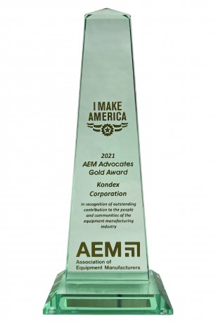 Kondex Receives 2021 Gold Award for AEM Advocacy Efforts