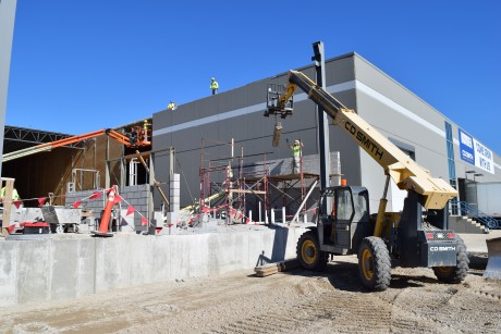 8-4-22: Masonry work is underway for the new plant restrooms